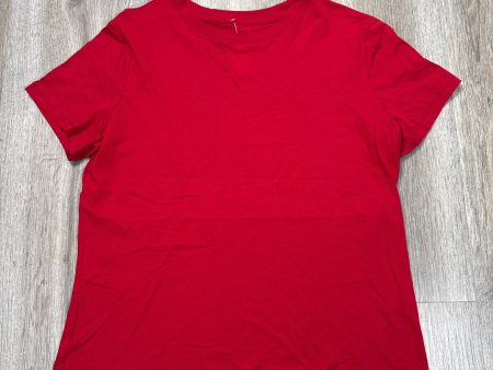 Top Short Sleeve Basic By A New Day In Red, Size: L Online now