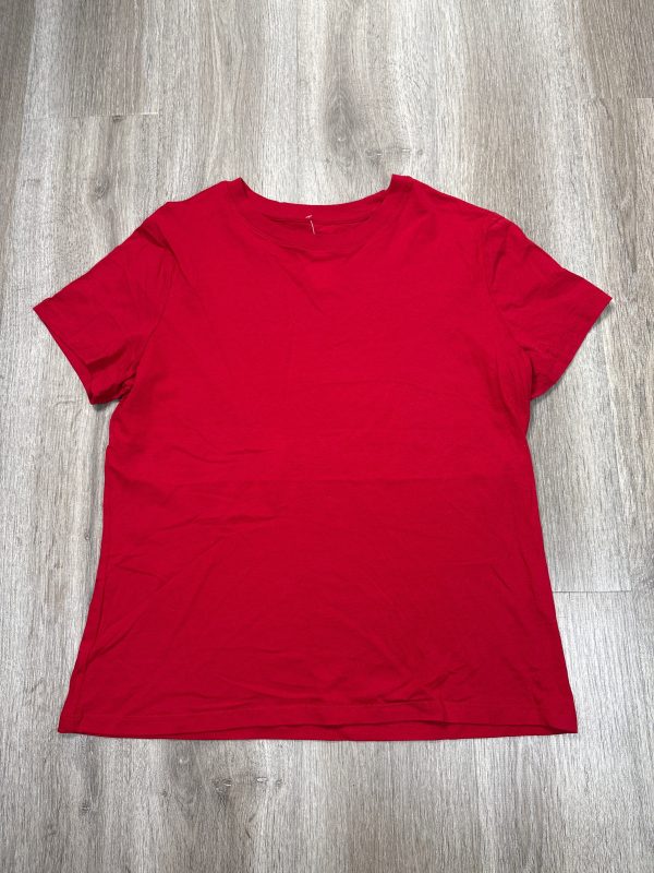 Top Short Sleeve Basic By A New Day In Red, Size: L Online now