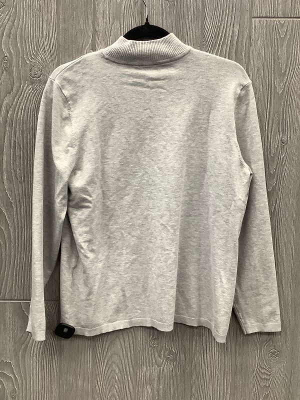 Top Long Sleeve By Chicos In Grey, Size: Xl For Cheap