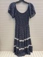 Dress Casual Midi By Calista In Blue & White, Size: S Fashion