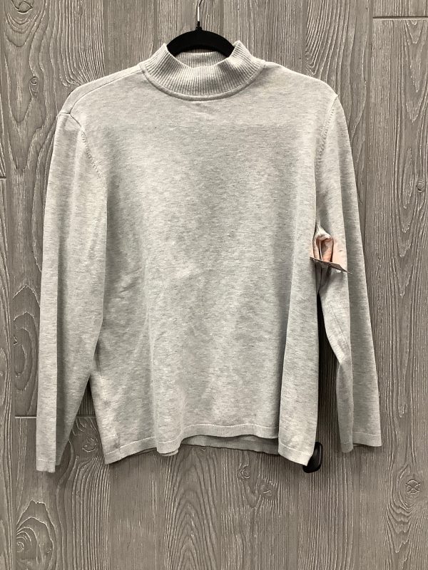 Top Long Sleeve By Chicos In Grey, Size: Xl For Cheap