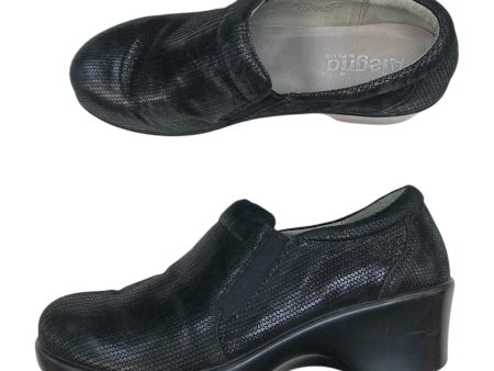 SHOES HEELS BLOCK by ALEGRIA In BLACK, Size: 9.5 Online now