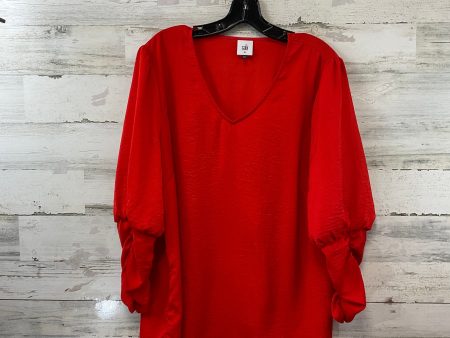 Top 3 4 Sleeve By Cabi In Red, Size: Xl For Cheap