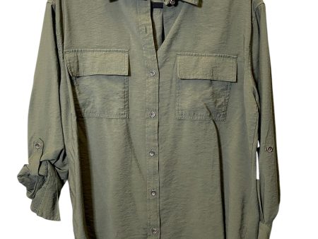 Blouse Long Sleeve By Banana Republic In Green, Size: M Sale