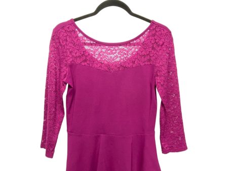 Top 3 4 Sleeve By Express In Purple, Size: M For Discount