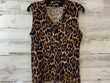 Top Sleeveless By Anne Klein In Animal Print, Size: S For Sale