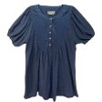 Elinor Puff Sleeve Textured Peasant Top By Anthropologie In Navy, Size: M Online