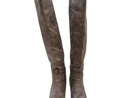 Boots Knee Heels By Maurices In Brown, Size: 8 Online now