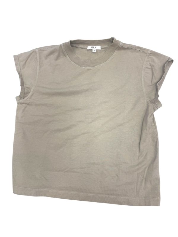 Top Short Sleeve Designer By Agolde In Tan, Size: S Online Sale