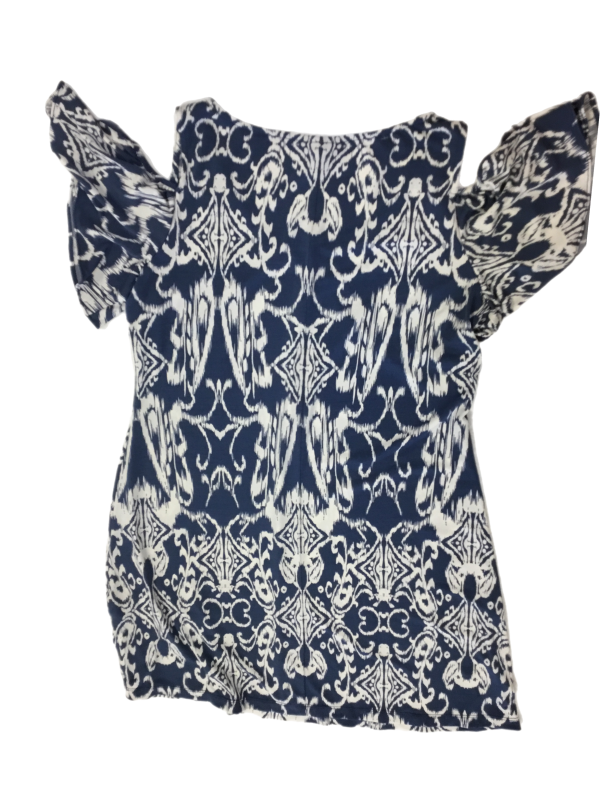 Dress Casual Short By Msk In Blue & White, Size: Mp Online