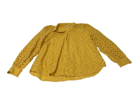 Top Long Sleeve By Chicos In Yellow, Size: Xl For Cheap