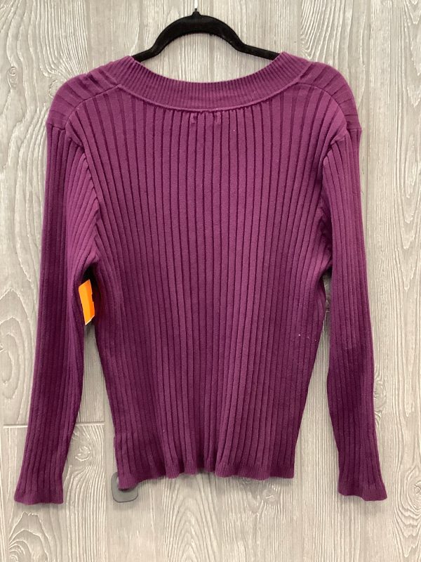 Top Long Sleeve By Apt 9 In Purple, Size: Xl Sale